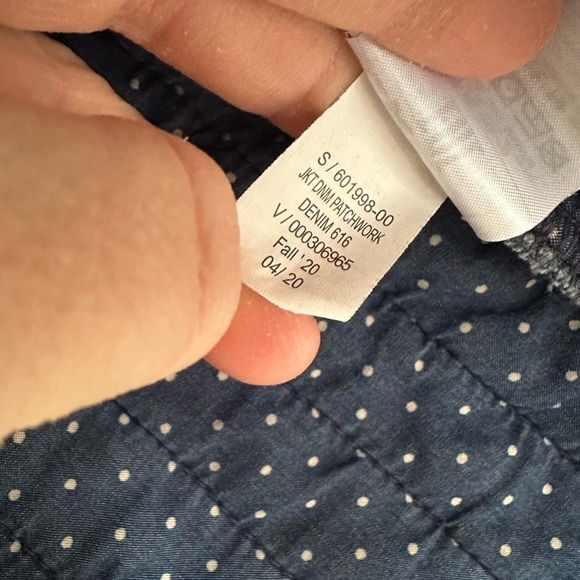 GAP Floral quilted Button Down Denim Jacket 18-24 Months - Picture 6 of 7